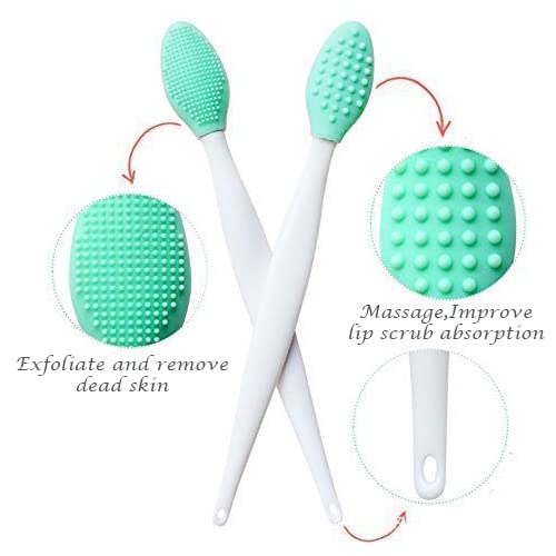 Lip Scrub Brush,Lip Scrubber Exfoliator,Double-Sided Silicone Exfoliating Tool,Gentle Lip Exfoliator Scrubber Brush for Smooth,Soft,Bright,and Healthy Beauty & Personal Care YOUKOOL