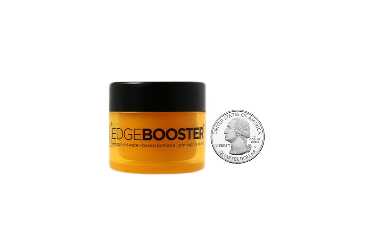 Style Factor EDGEBOOSTER Strong Hold Water-Based Pomade 0.85 Oz Mini Travel Size (0.85 Fl Oz (Pack of 1), Pineapple) Beauty & Personal Care Style Factor