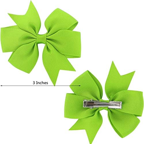 40Piece 3 Inch Boutique Grosgrain Ribbon Pinwheel Hair Bows Alligator Clips For Girls Babies Toddlers Accessories Teens In Pairs Beauty & Personal Care Babymatch