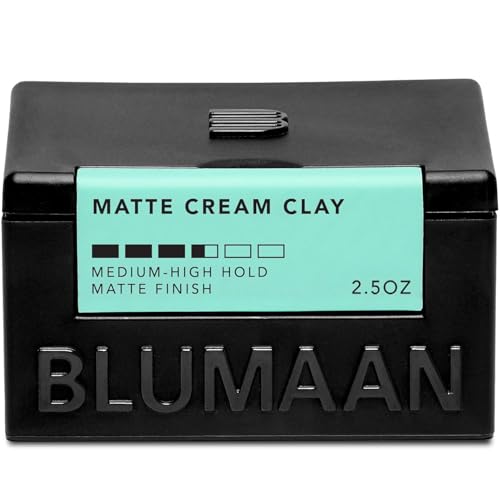 BLUMAAN Matte Cream Clay - High Hold Matte Finish - Versatile, Easy To Apply, Weightless Control, Nourishing and Cleansing Hair Care Essential Beauty & Personal Care BluMaan