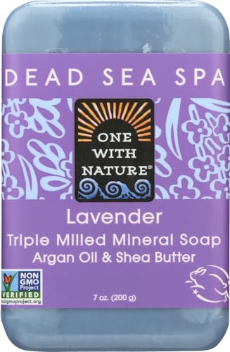 One With Nature Dead Sea Mineral Soap, Lavender, 7-Ounces (Pack of 6) Beauty & Personal Care One With Nature
