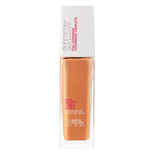 Maybelline Super Stay Full Coverage Liquid Foundation Makeup, Warm Sun, 1 Fl Oz