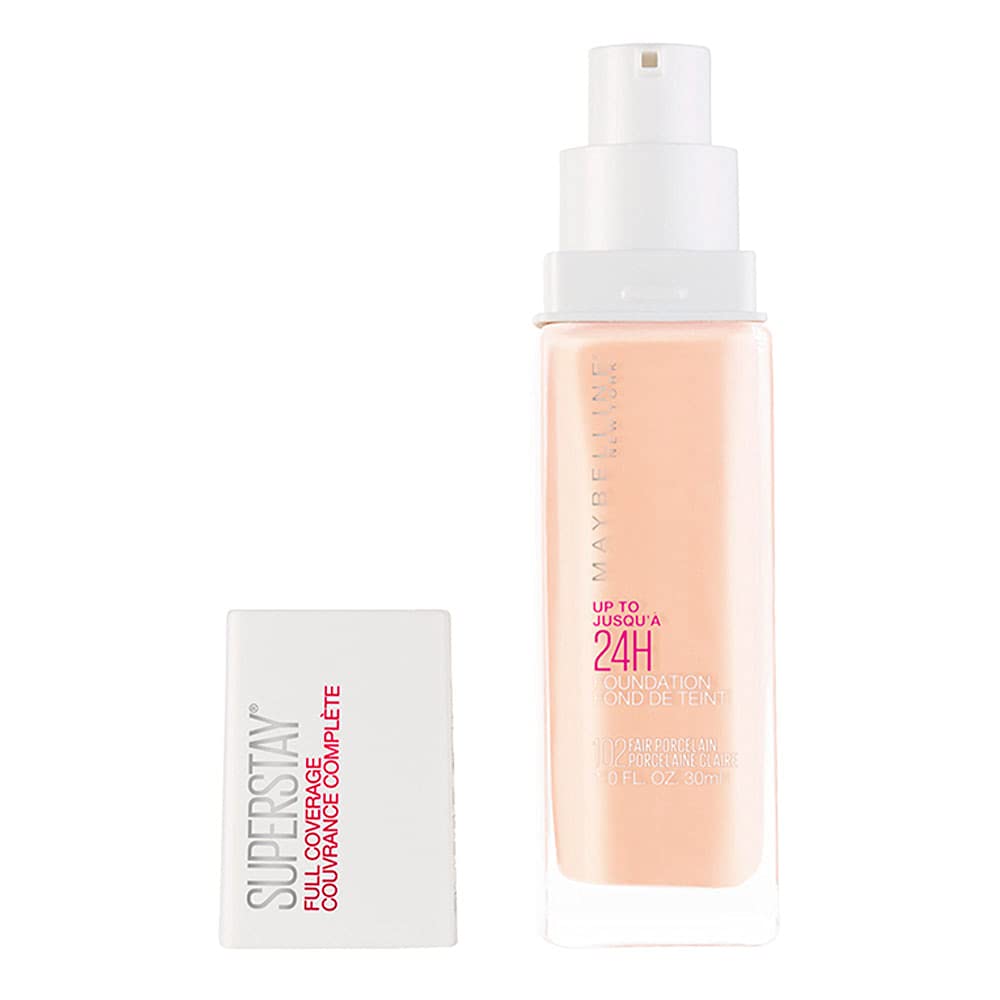 Maybelline Super Stay Full Coverage Liquid Foundation Active Wear Makeup, Up to 30Hr Wear, Transfer, Sweat & Water Resistant, Matte Finish, Fair
