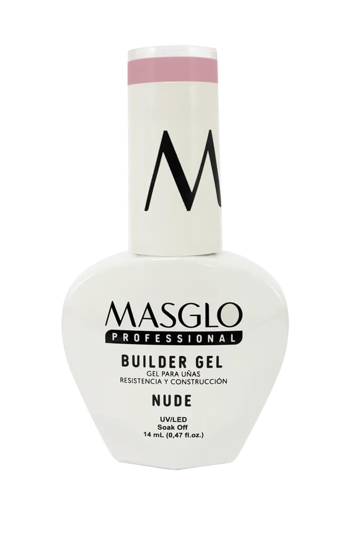 MASGLO Professional Builder Gel Nude, Nail Extension Formula, Self-Leveling Soak-Off Gel, Vegan UV/LED Sculpting System, Strong & Natural-Look Finish Beauty and Personal Care MASGLO