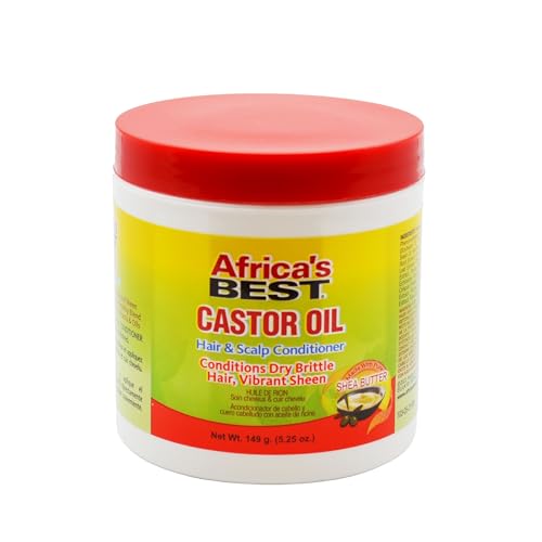 Africa's Best Castor Oil Hair & Scalp Conditioner, Lightweight Formula, Conditions and Moisturizes Scalp, Fortifies your Hair, For All Hair Types &