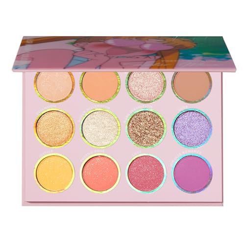 ColourPop x Sailor Moon Pretty Guardian Makeup Palette - Pastel Shadow Palette with Metallic & Matte Finishes - Buildable, Blendable & High-Pigment Beauty & Personal Care ColourPop