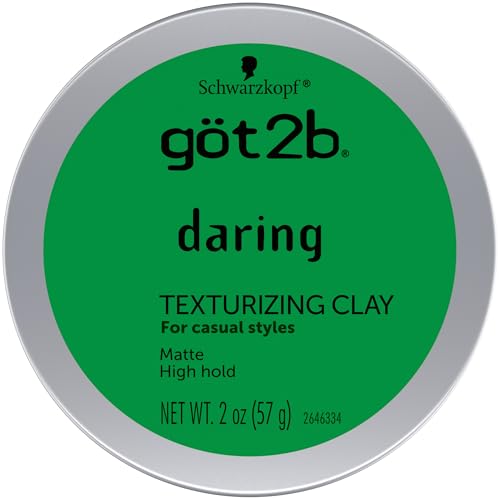 got2b Daring Texturizing Clay, 2 Fl Oz, Matte Finish and High Hold Styling Hair Clay For Men and Women, Non-Greasy, Non-Sticky Hair Texturizer Beauty & Personal Care Got2B
