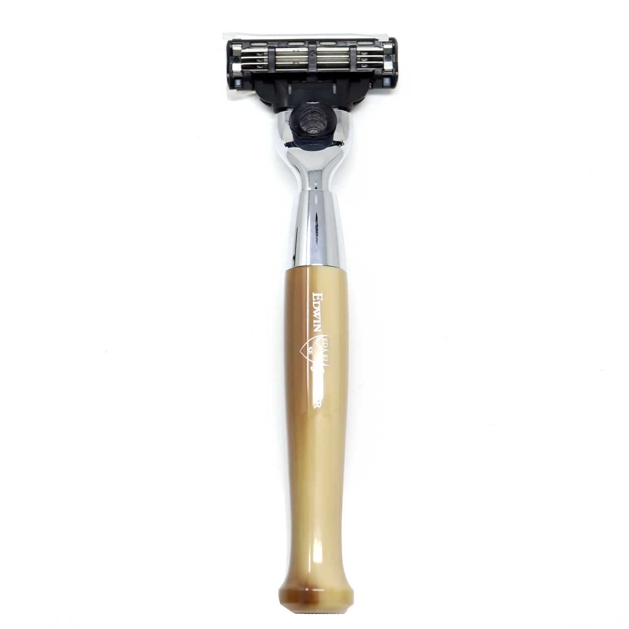 Edwin Jagger Diffusion Series Chrome Plated Handler for the Gillette Mach3 Razor (Tan) Beauty and Personal Care Edwin Jagger