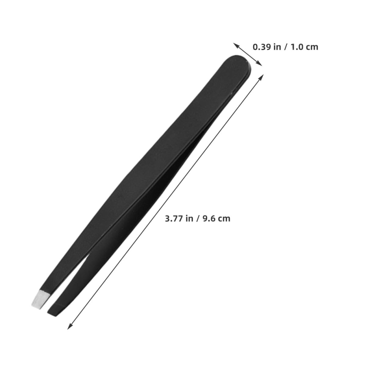 LALADEFIEE 4pcs Stainless Steel Black Eyebrow Tweezers Set 1.2mm Precision Flat Slant Point and Knife Tip for Facial Hair Removal and Eyelash Beauty and Personal Care LALADEFIEE