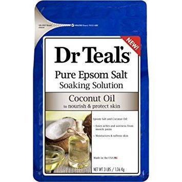 Dr Teals Coconut Oil Pure Espom Salt Soaking Solution 3 lbs.(Pack of 3) Beauty and Personal Care Dr Teal's