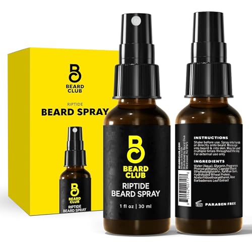 The Beard Club Riptide Beard Softening Spray by Beard Club - Nourishing & Styling Formula for Enhanced Beard Growth, Softness & Shine - Enriched Beauty and Personal Care The Beard Club