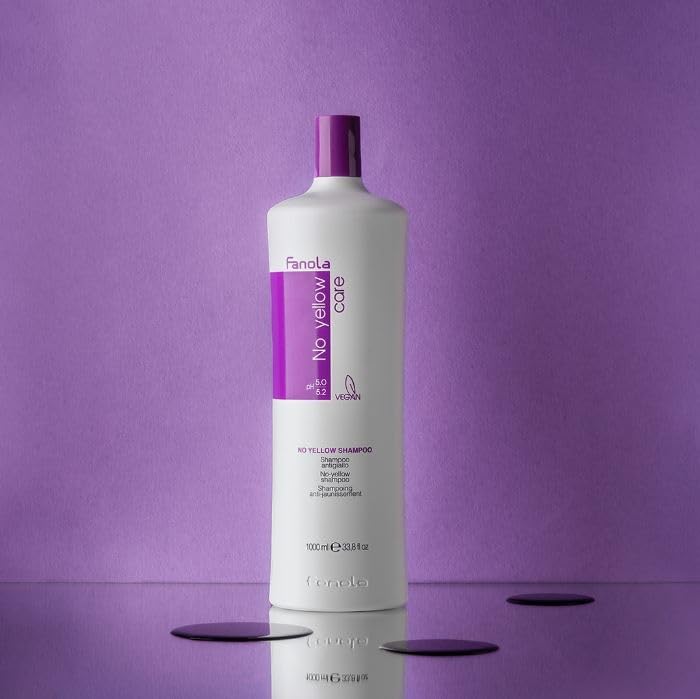 Fanola No Yellow Purple Shampoo - Purple Color Depositing Shampoo for Blondes, Bleached & Grey Hair - Formulated with Violet Pigment to Remove Brassy Beauty & Personal Care Fanola