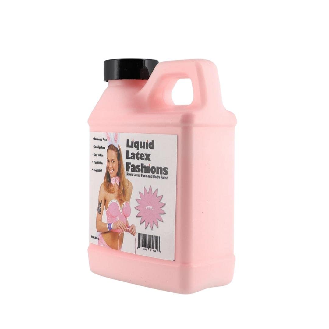 Pink 8 Oz - Liquid Latex Body Paint, Ammonia Free No Odor, Easy On and Off, Cosplay Makeup, Creates Professional Monster, Zombie Arts Beauty & Personal Care Liquid Latex Fashions