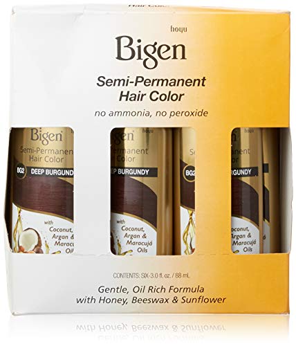 Bigen Semi-Permanent Haircolor #Bg2 Deep Burgundy 3 Ounce (88ml) (6 Pack) Beauty & Personal Care Bigen