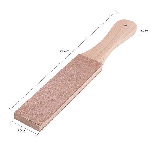 DIY Leather Strops Kit with Wooden Handle Leather Strop Double Sided Leather Paddle Strop for Leather Knife Sharpening Polishing Leather Strop Beauty and Personal Care Hilitand