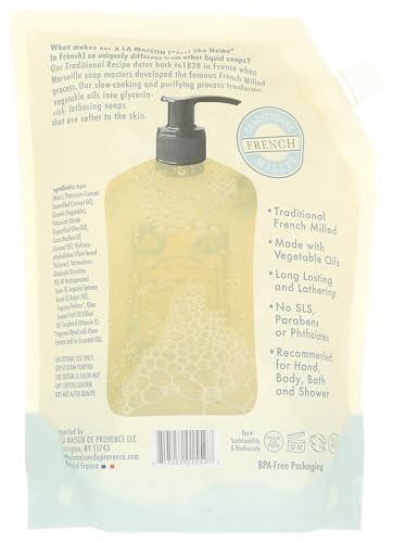 A LA MAISON Fresh Sea Salt Natural Hand Wash Made with Essential Oils - Biodegradable, Plant-Based, Vegan, Cruelty-Free 33.8 Fl Oz, 1 Pack Beauty & Personal Care A LA MAISON