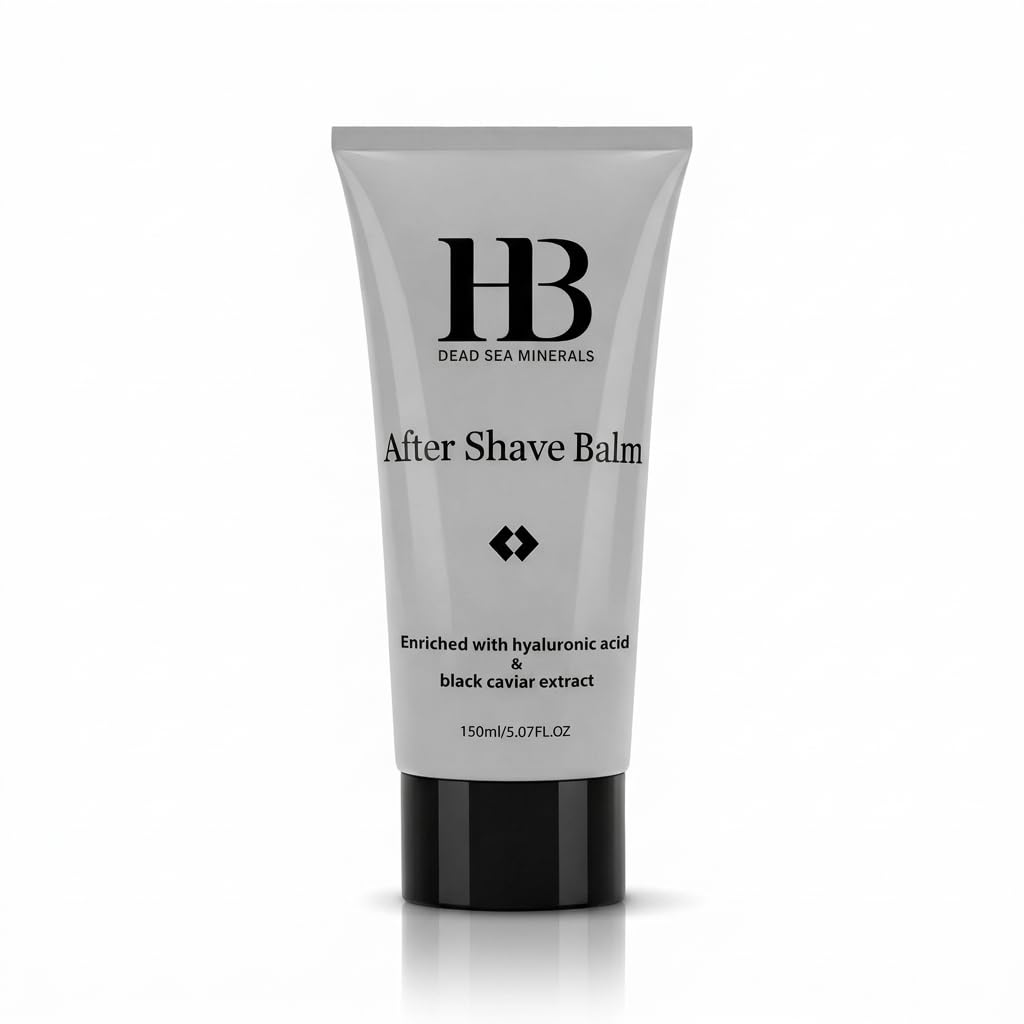 After Shave Balm for Men with Hyaluronic Acid & Black Caviar - Soothing Hydrating Post-Shave Moisturizer, Lightweight, Non-Greasy, 150ml Beauty and Personal Care H&B