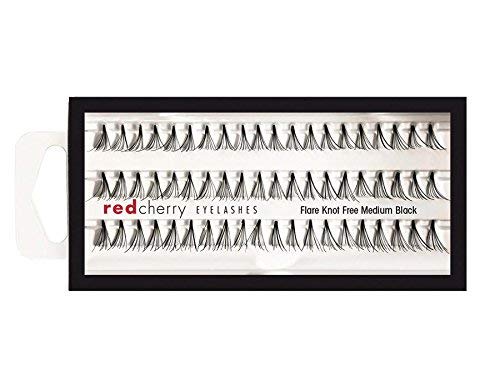 Red Cherry Knot Free Flare Medium Individual Lashes, Black (Pack of 6) Beauty & Personal Care Red Cherry