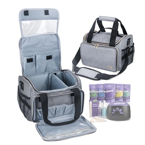 POCDUORG Waxing Kit Carry Bag Compatible with Tress Wellness - Portable Organizer for Wax Warmer, Wax Beans, Pre & After Wax Sprays, and Accessories Beauty and Personal Care POCDUORG
