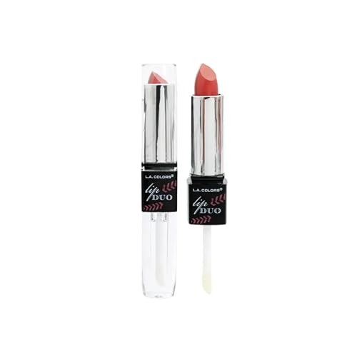 L.A. COLORS Lip Duo, 2-in-1 Lipstick and Lip Gloss, Versatile Makeup Combo, CLG633 *CLARITY* Beauty & Personal Care L.A. COLORS