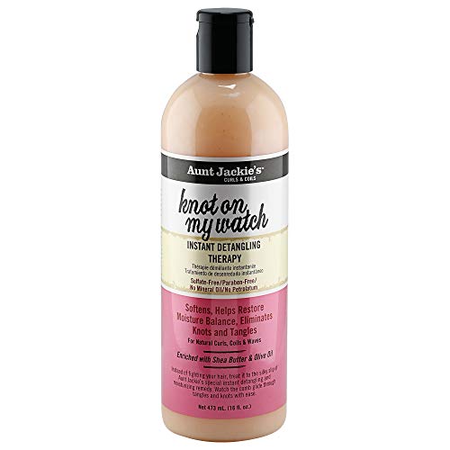 Aunt Jackie's Curls and Coils Knot On My Watch Instant Hair Detangling Therapy for Natural Curls, Coils and Waves, Enriched with shea Butter, 16 oz Beauty & Personal Care Aunt Jackie's