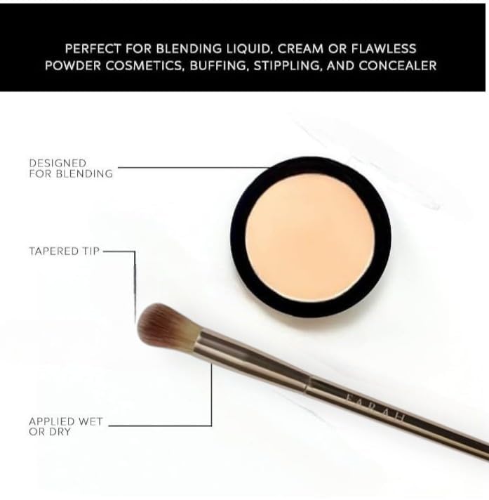 F.A.R.A.H® Rendezvous™ Eye Contour Brush 635E - Tapered Blending Brush for Eyeshadow Application - Vegan & Cruelty-Free Beauty & Personal Care F.A.R.A.H