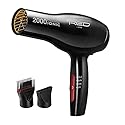 RED by Kiss Hair Dryer Ionic Hair Blow Dryer - Ceramic Technology, Anti-Frizz, 3 Heat Settings, Lightweight, 2 Detangler Piks Beauty & Personal Care Red by Kiss
