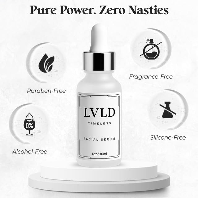 LVLD Timeless Facial Serum -15% L-Ascorbic Acid (Vit C) Vitamin E & Ferulic Acid -Anti-Aging Face Serum Brightening, Hydration & Fine Lines Beauty & Personal Care LVLD Skin