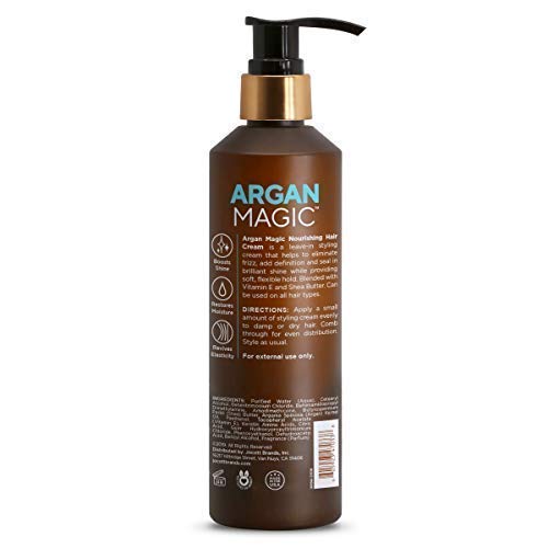 Argan Magic Nourishing Hair Cream - Hydrates, Conditions, and Eliminates Frizz for All Hair Types | Seals in Shine | Paraben Free, (8.5 oz / 2 Pack) Beauty & Personal Care Argan Magic