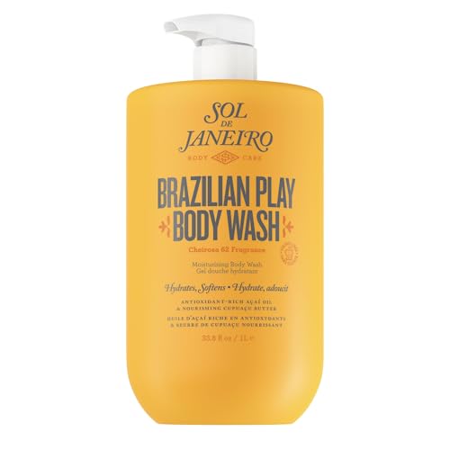Sol de Janeiro Brazilian Play Moisturizing Shower Cream Gel Body Wash - 1L Jumbo Size with Pump Beauty & Personal Care Sol de Janeiro