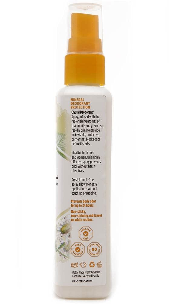 Crystal Essence Mineral Deodorant Spray, Chamomile & Green Tea 4 oz Beauty and Personal Care Crystal Essence