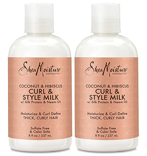 Shea Moisture Coconut & Hibiscus Curl & Style Milk, 8 Fl Oz (Pack of 2) Beauty & Personal Care SHEA MOISTURE