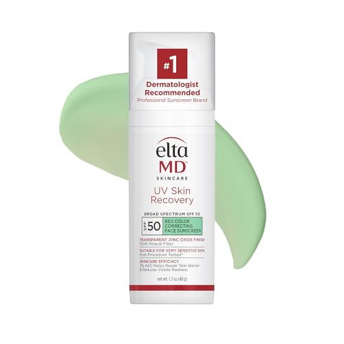 EltaMD UV Skin Recovery Green Tint All Mineral, Redness Reduction, Sensitive Skin Face Sunscreen SPF 50 Beauty & Personal Care EltaMD