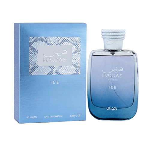 RASASI Hawas Ice for Men Eau de Parfum, 100ml(3.38 Oz), Premium Arabian Fragrance Beauty & Personal Care RASASI