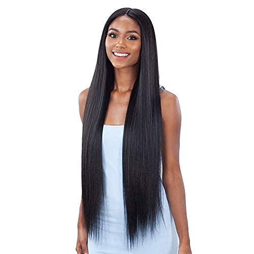 Shake N Go Organique Synthetic Lace Front Wig - LIGHT YAKY STRAIGHT 36" (2 Dark Brown)