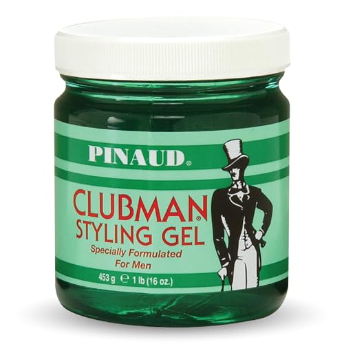 Clubman Pinaud Hair Styling Gel - Regular Hold & High Shine Hair Gel for Men, Alcohol-Free Formula, Men's Grooming, 16 oz Beauty & Personal Care Clubman