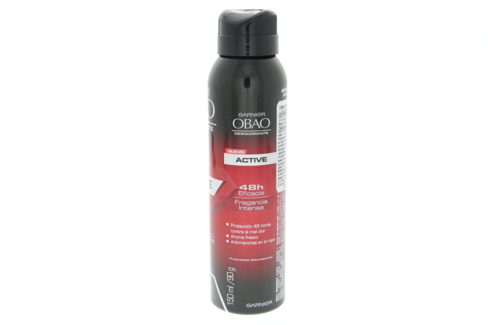 Obao Mens Active Deodorant Spray 150ml - Desodorante Activo Aerosol para Hombre (Pack of 3) Beauty and Personal Care Obao