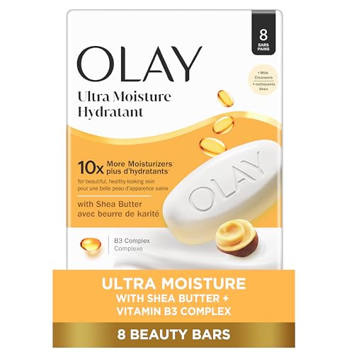 Olay Beauty Bar, Ultra Moisture,10x More Moisturizers, Nourishing Conditioners, Smooth & Gentle on Skin, Vitamin B3 Complex, For All Skin Types, Shea Beauty & Personal Care Olay