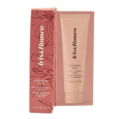 IRIS&ROMEO Mini Weekend Skin SPF 50 Instant Glow Tinted Mineral Sunscreen with Vitamin C + Niacinamide Beauty & Personal Care IRIS&ROMEO