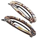 Camila Paris CP3367 French Hair Barrette Clip for Women, Handmade, Onyx, Side Slide-in Metal-Free Closure Strong Hold Grip Hair Clips for Girls, No Beauty & Personal Care Camila