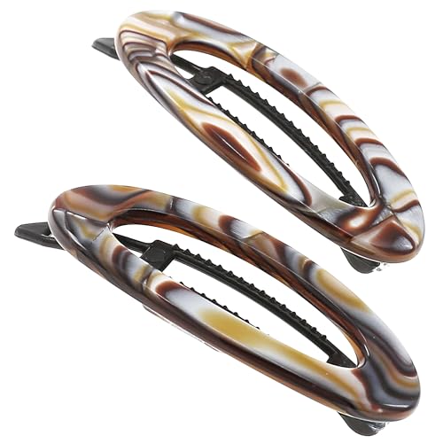 Camila Paris CP3367 French Hair Barrette Clip for Women, Handmade, Onyx, Side Slide-in Metal-Free Closure Strong Hold Grip Hair Clips for Girls, No Beauty & Personal Care Camila