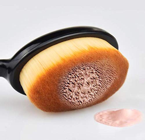 DNHCLL 2 PCS Professional Oval Loose Powder Toothbrush Foundation Makeup Brushes for Blending Liquid, Cream or Flawless Powder Cosmetics Beauty & Personal Care DNHCLL