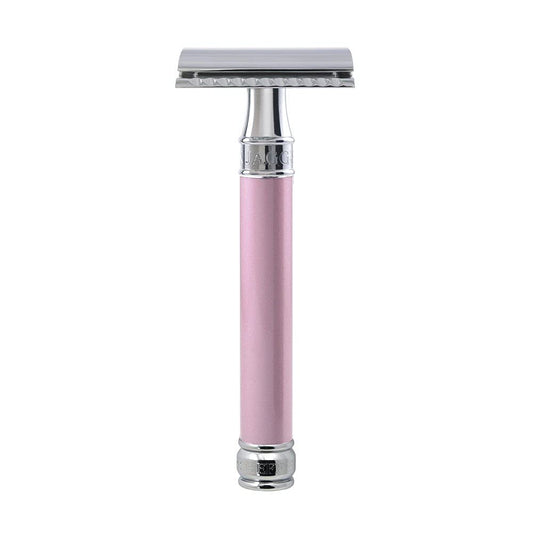 Edwin Jagger Double Edge Safety Razor, Long Handle, Pink Beauty and Personal Care Edwin Jagger