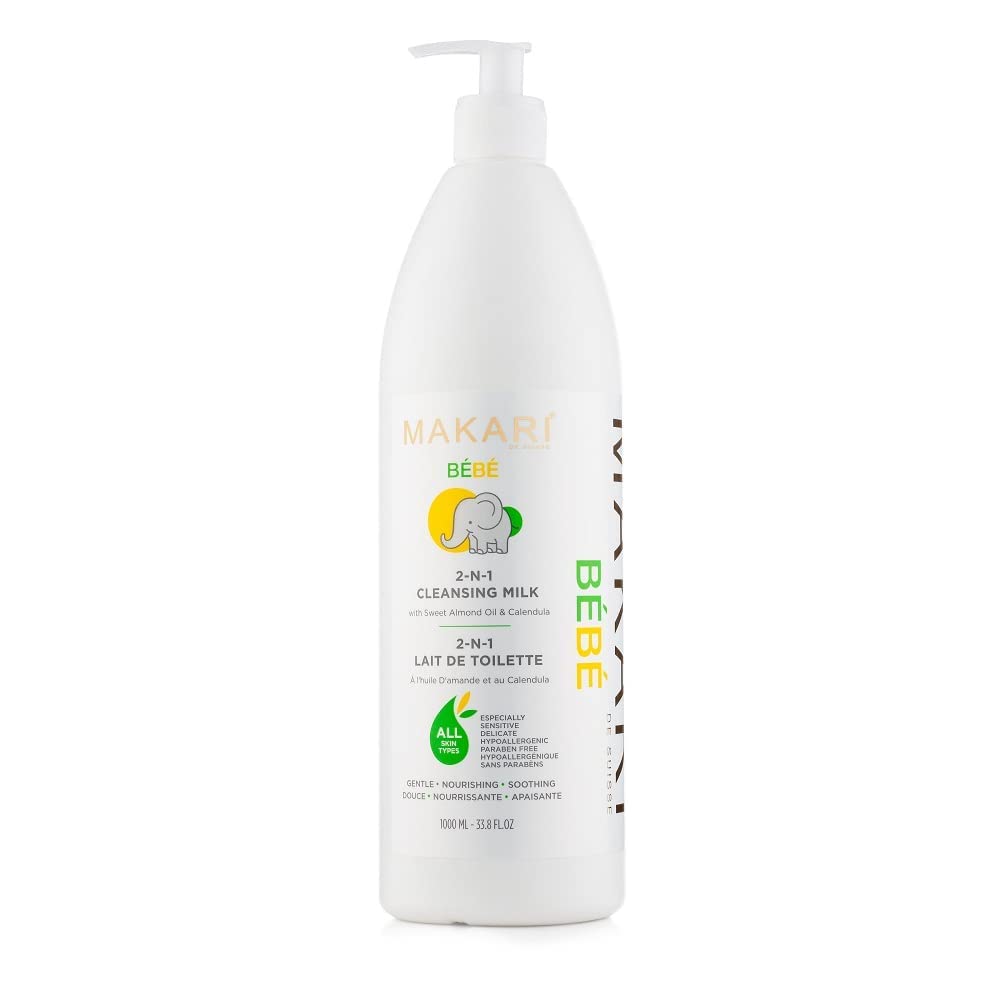 MAKARI Bebe 3-Piece Shower Gift Set - Foaming Gel, Cleansing Milk & Oil - Gentle, Nourishing Bath Routine for Newborn & Up - Hypoallergenic Beauty and Personal Care MAKARI