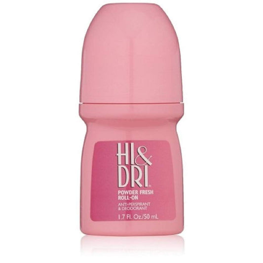 Hi & Dri Anti Perspirant Deodorant Roll On Powder Fresh 1.7 oz (Pack of 6) Beauty & Personal Care Hi & Dri