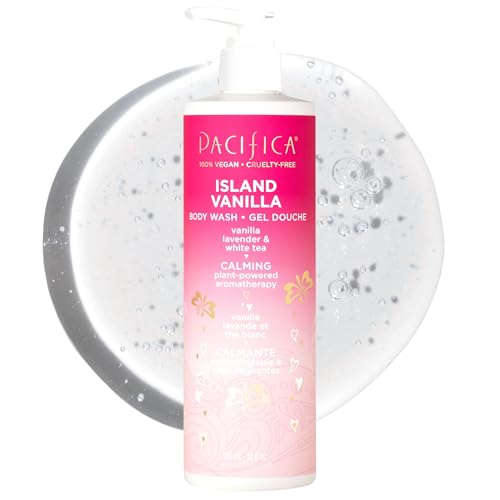 Pacifica Island Vanilla Body Wash Aloe + Hyaluronic Acid, Daily Cleansing, Bath & Shower Gel, Essential Oils, Clean, Vegan + Cruelty & Paraben Free Beauty & Personal Care Pacifica