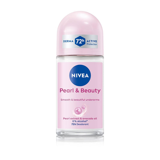 NIVEA Women Roll-On Pearl & Beauty & Whitening Smooth Skin Deodorant 50ml Each Beauty and Personal Care NIVEA