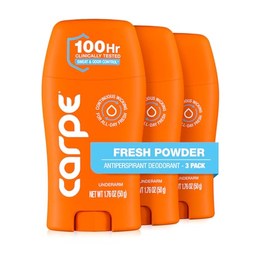 Carpe Underarm Antiperspirant Deodorant for Women and Men - Clinical Strength Deodorant for Women with 100 Hour Clinically Tested Sweat and Odor Beauty and Personal Care Carpe