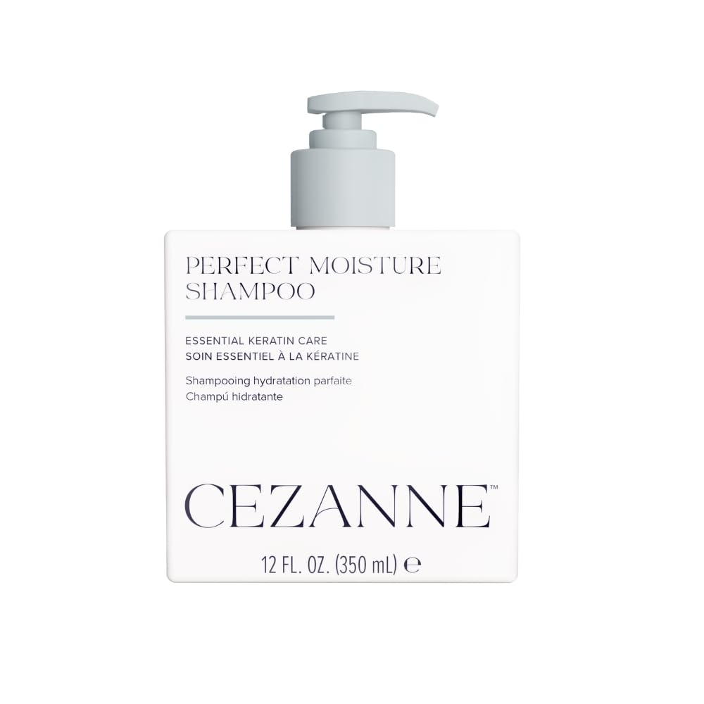 Cezanne Perfect Moisture Shampoo - Sulfate Free Daily Cleanser, Keratin & Quinoa - Liter (Color Safe)