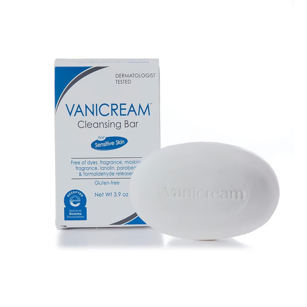 Vanicream Cleansing Bar for sensitive skin - gently cleanses and moisturizes - fragrance free, preservative free - 3.9 ounce Beauty & Personal Care Vanicream